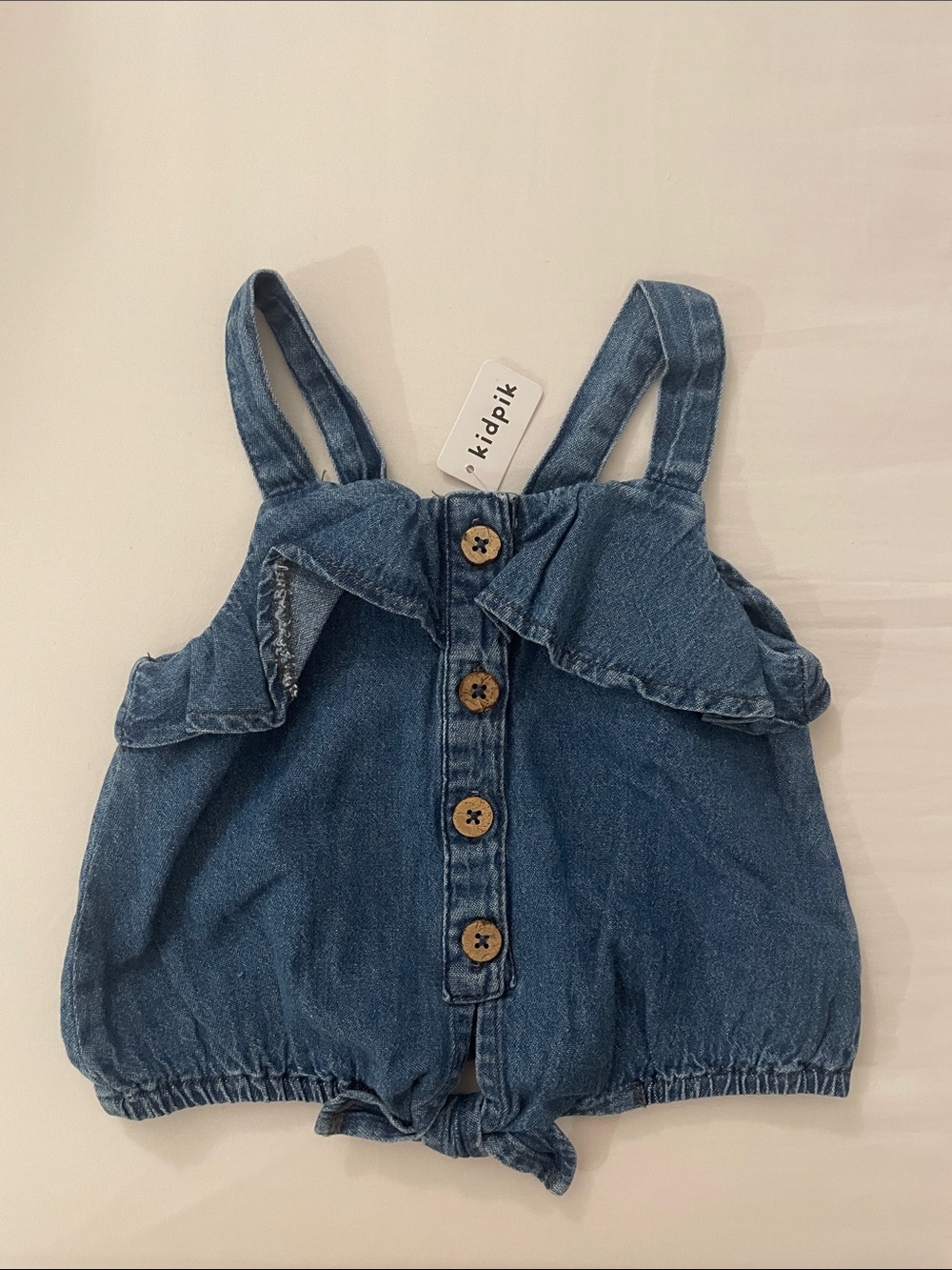 Kidpik Denim Button Tank